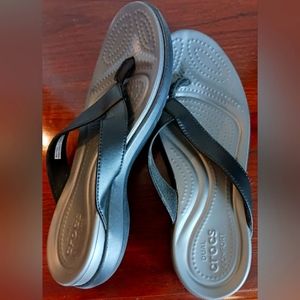 Crocs Dual Comfort flip-flops in black